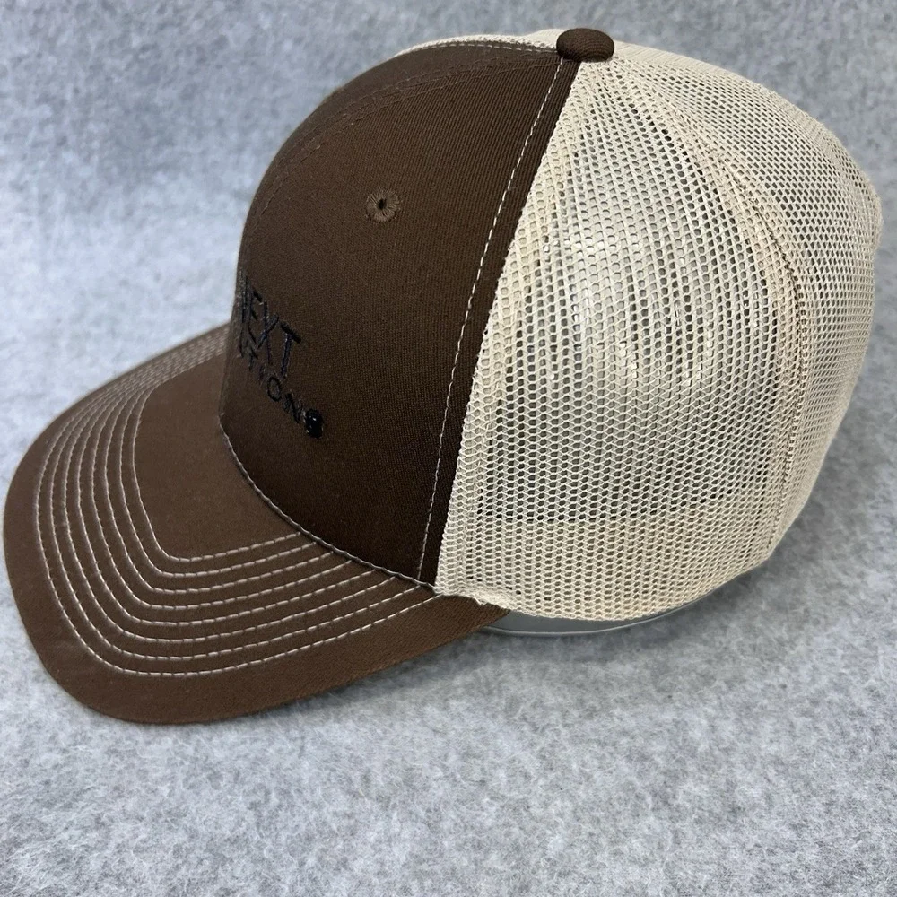 Next‎ Solutions Outdoor Cap Trucker Hat Snapback Brown Tan Mesh Back Adult
